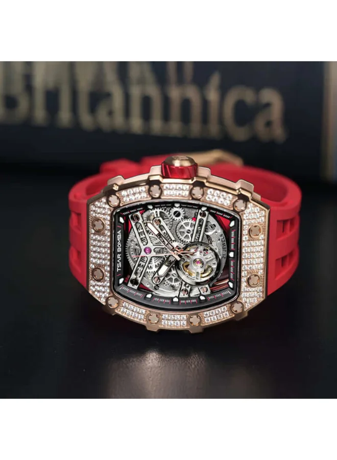 TSAR BOMBA Men's Rubber Automatic Watch TB8208D-12 - 43.5x50.5 mm